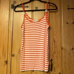 Orange and White Striped Tank